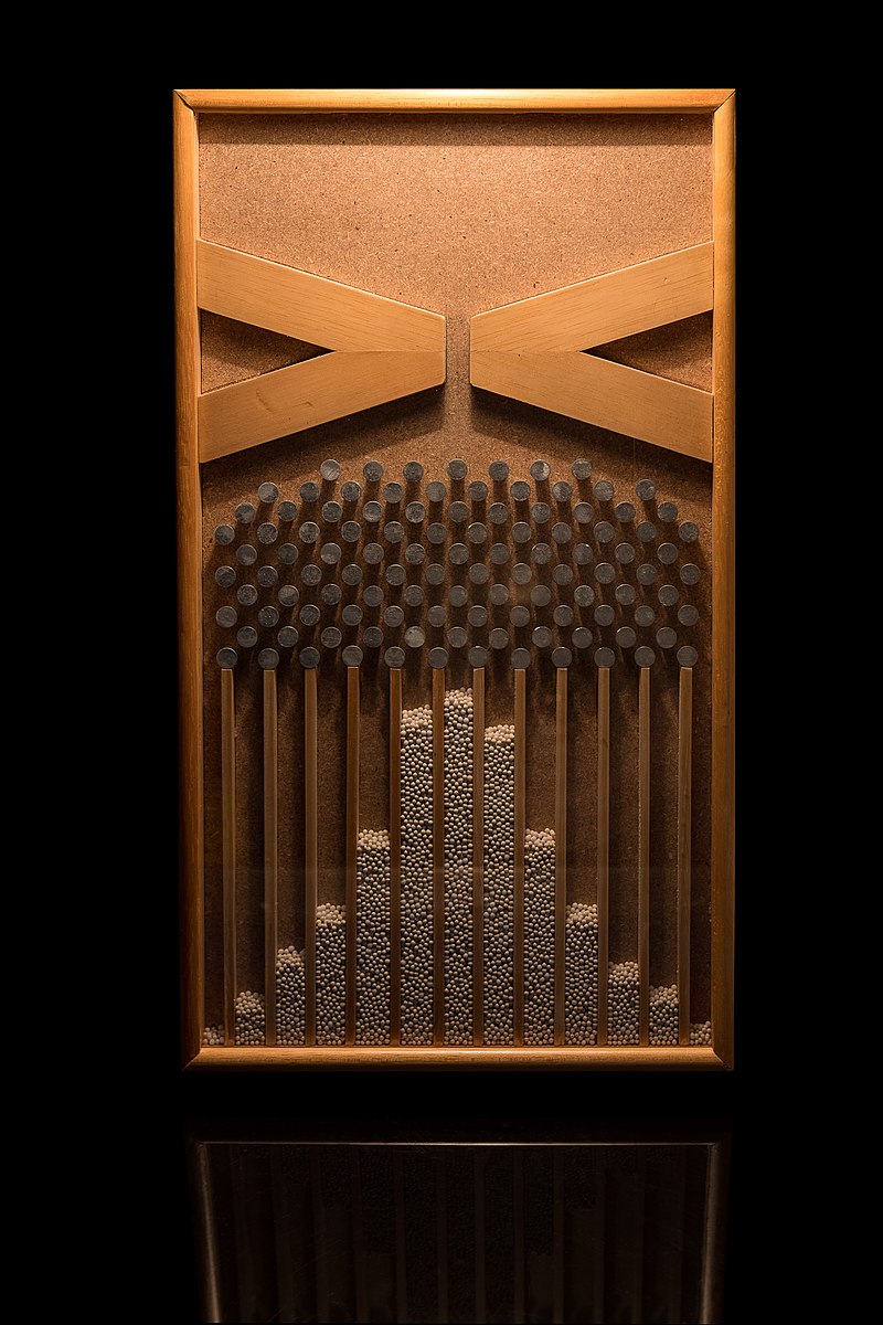 Distribución normal en una puerta